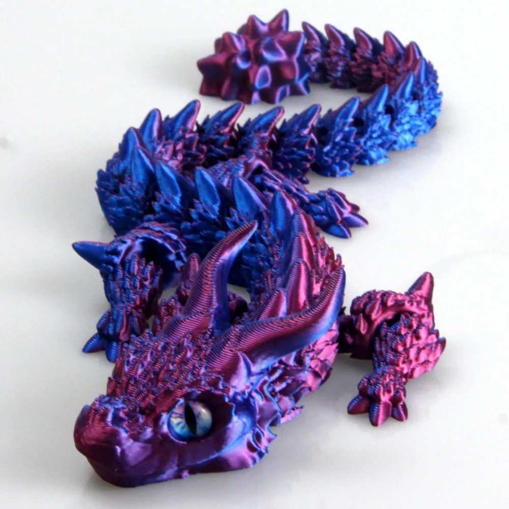 

3D-печатный пластиковый дракон 31,5 см