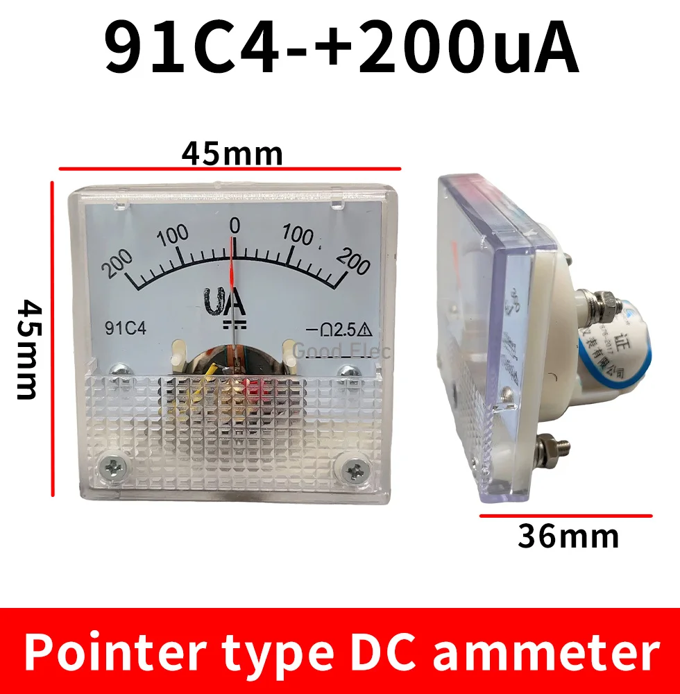 Амперметр указателя постоянного тока 91C4-UA 50 А-0-50 А 100 А-0-100 200 А-0-200 300 А-0-300