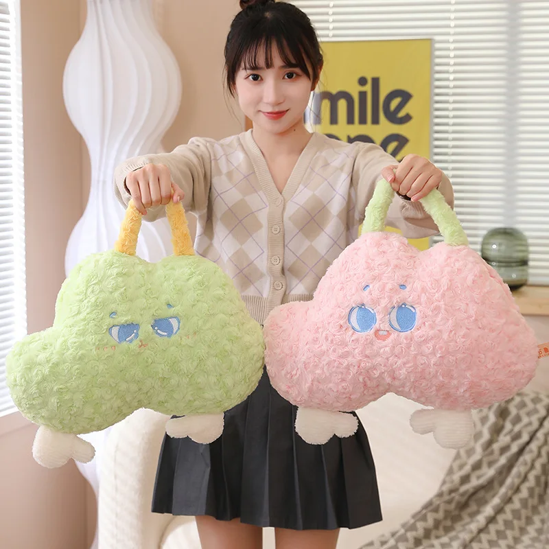

45cm New Kawaii Cloud Plush Pillow Toy Cute Stuffed Soft Smile Cloud Doll Plush Bag for Girlfriend Women Gifls Gifts Home Decor