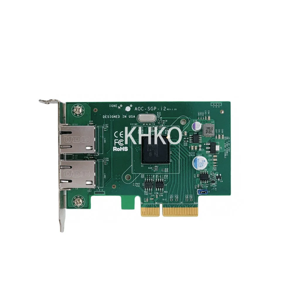 Оригинальный для стандартного интерфейса, двухпортовый PCI-Express 2,1 X4 Gigabit Ethernet контроллер, карта, сетевая карта