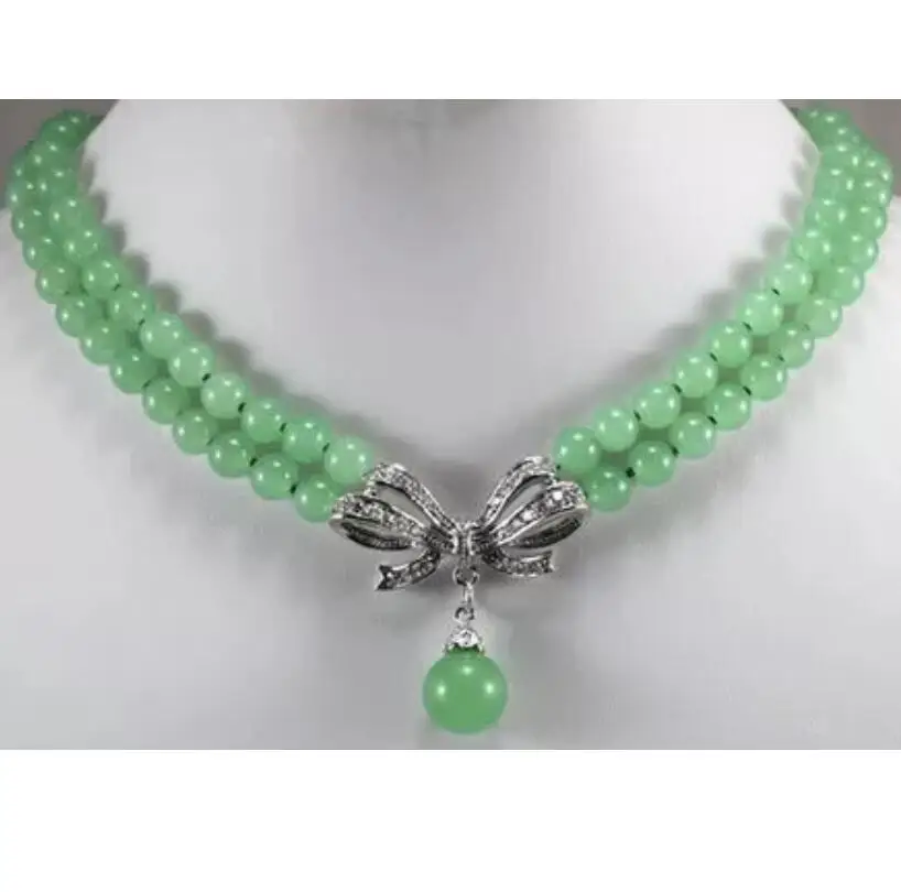 

Beautiful Green color Purple stone Wedding Necklace Pendant 20inch