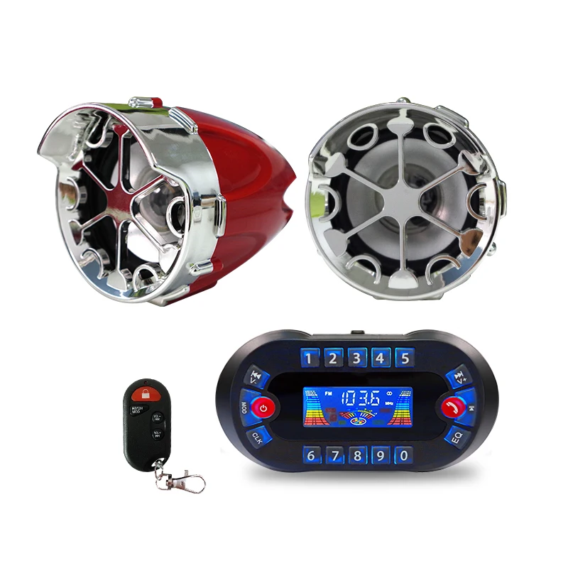 

DC12V 30W Мотоциклетный беспроводной Bluetooth-динамик с поддержкой дисплея Bluetooth Hands-free, TF-картой, FM-радио, зарядкой телефона