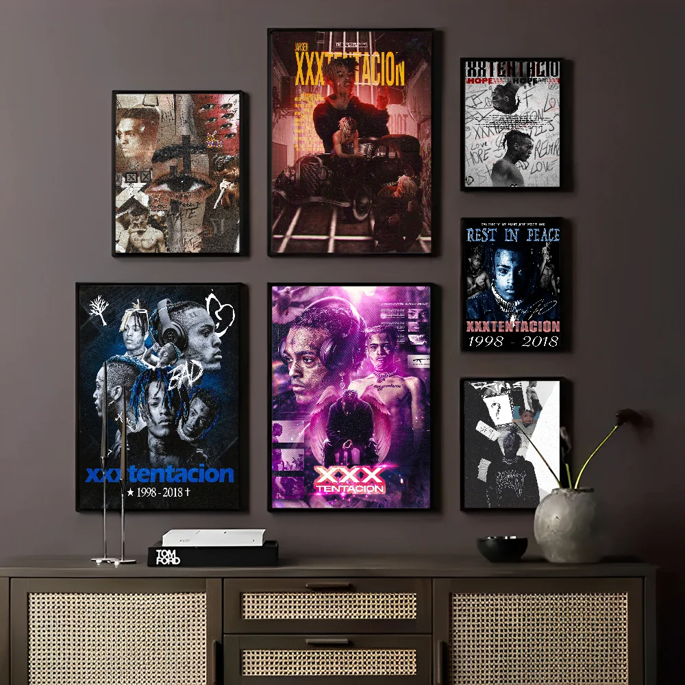 Классические кинопостеры в стиле хип-хоп Z-XXX-Tentacions винтажный Декор для комнаты