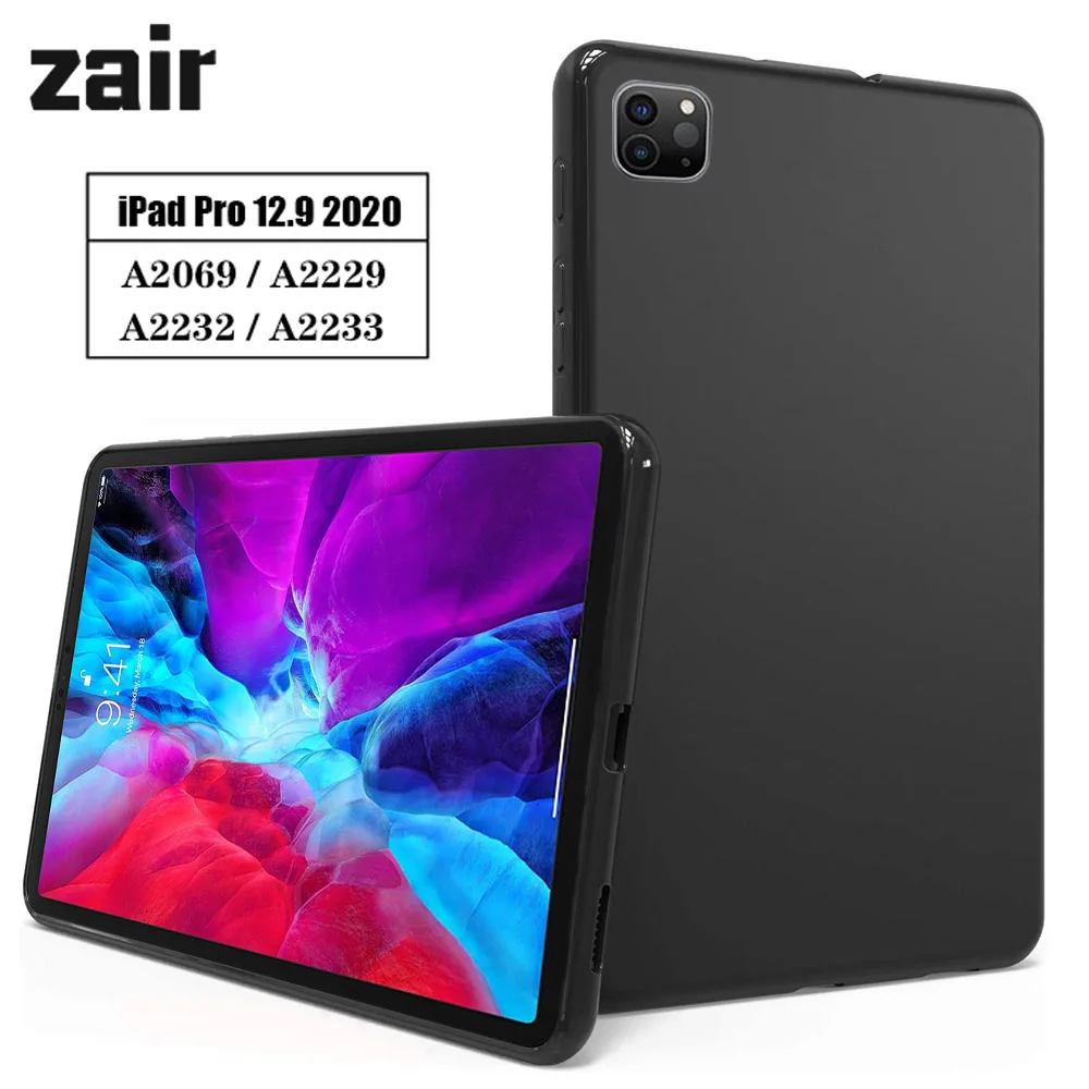 

Противоударный силиконовый чехол для Apple iPad Pro 12,9 2020 A2069 A2229 A2232 A2233 12,9 дюйма, гибкий бампер, Мягкая Черная задняя крышка из ТПУ