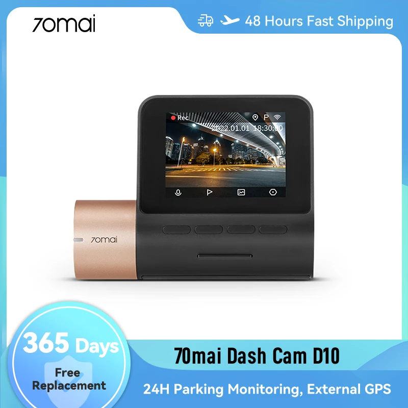 

70mai NEW Dash Cam Lite 2 Full HD 2'' LCD Screen 1080P 70mai Car DVR 24H Parking Monitor 130FOV Night Vision with External GPS