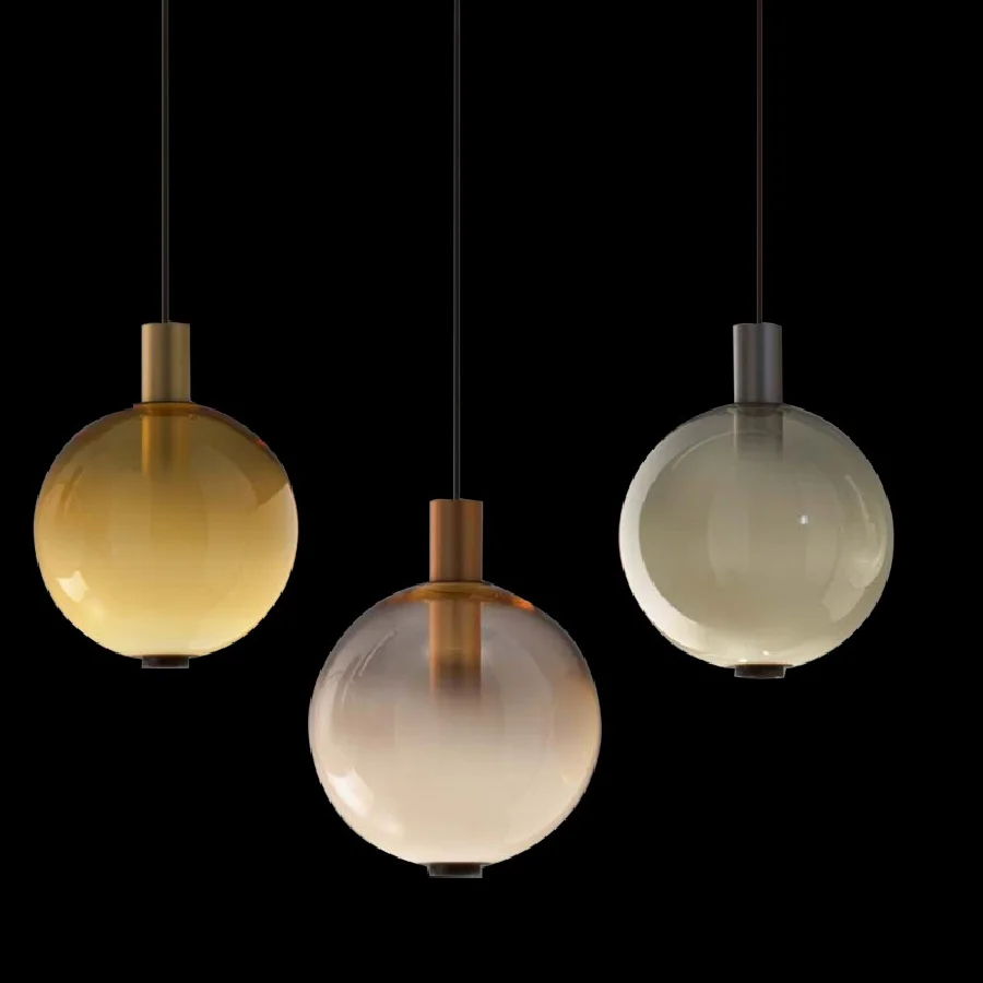 

Modern Glass Ball Pendant Light Interior Art Design Luxury Hanging Lamp Loft Decor Lamp For Living Room Restaurant Bedroom Bar