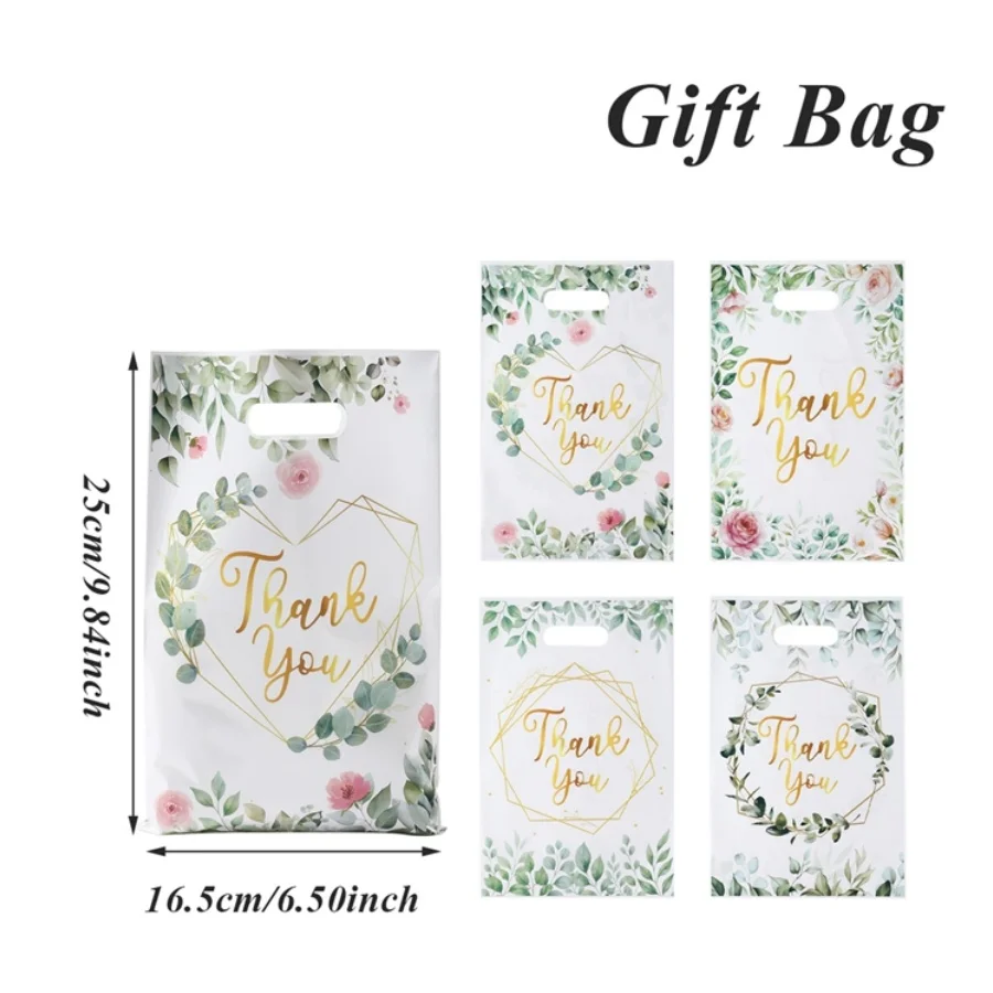 Подарочные пакеты с листьями эвкалипта FENGRISE