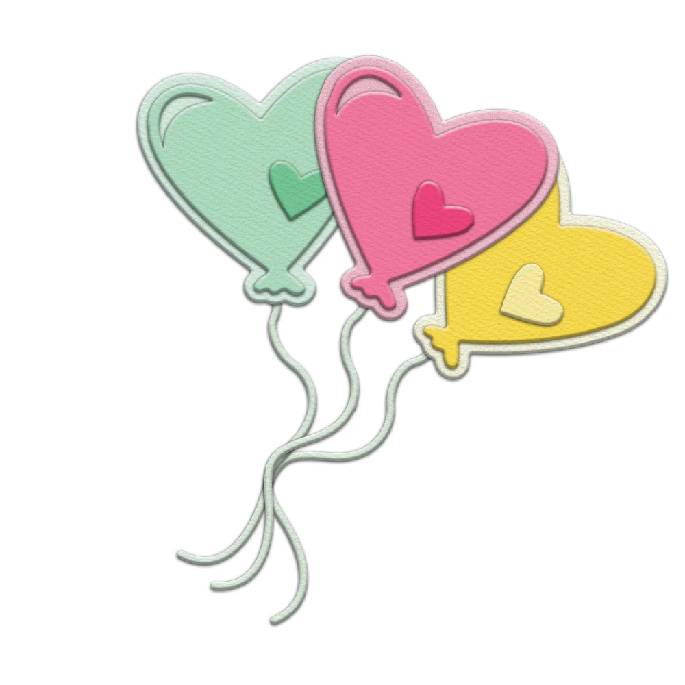 MangoCraft Love Hearts Воздушные шары Вырубные штампы Валентина DIY Товары для скрапбукинга