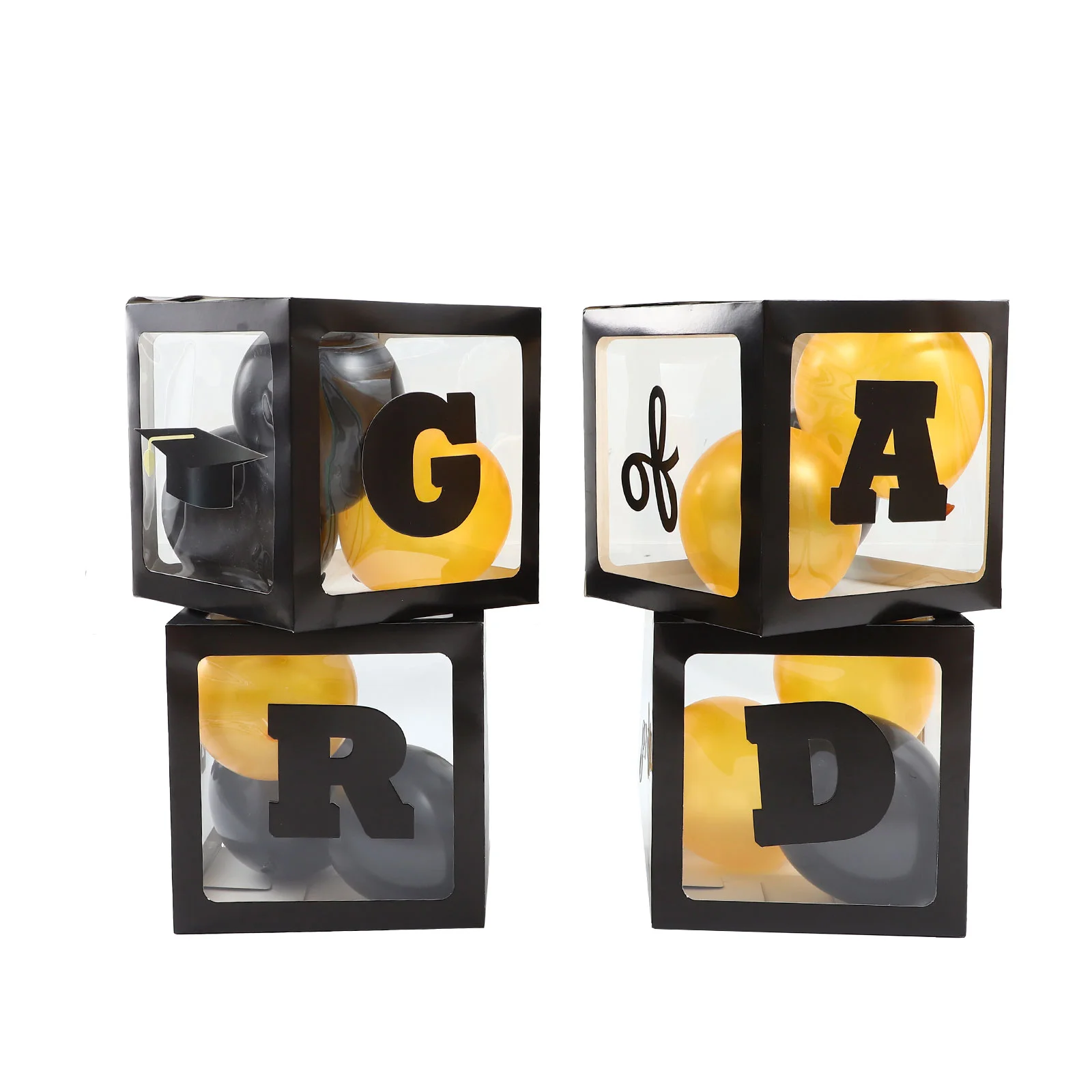 

1 Set of Party Scene Layout Decor Transparent Balloon Cubes Corner Photo Props