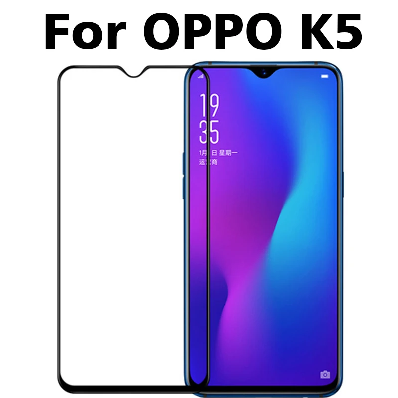 

2 шт. 3D полное клеевое закаленное стекло для OPPO K5 полное покрытие экрана Защитная пленка для экрана для OPPO K5