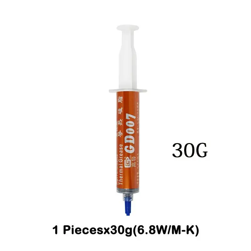 

Термопроводящая силиконовая паста GD007, 10/5/2 шт., Высокоэффективная составная смазка для радиатора SSY1/3/5/7/15/30 г, 6,8 вт/м-к