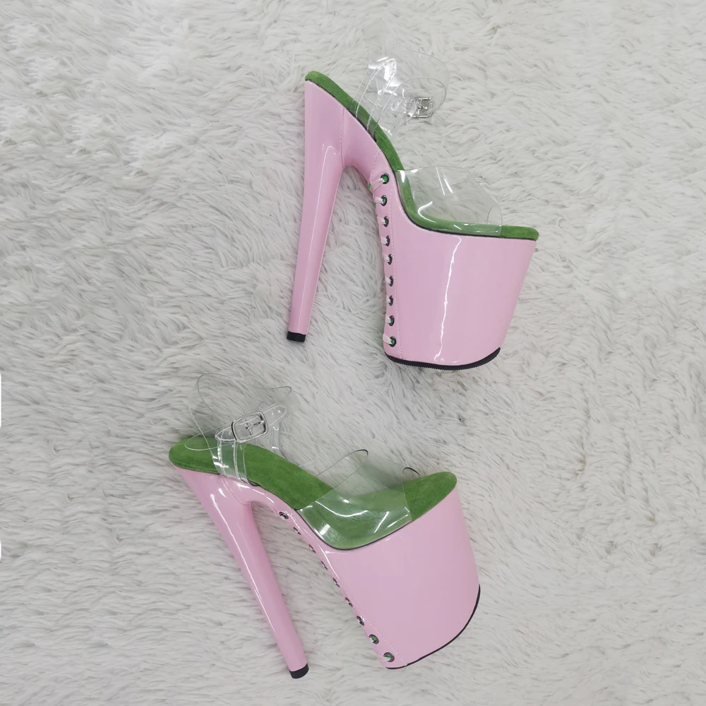 Leecabe 8Inch/20cm PVC upper Women's Platform Sandals  party High Heels Shoes Pole Dance Shoes