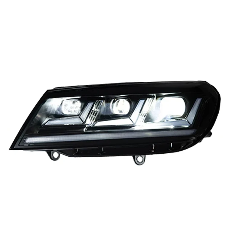 Фото Стайлинг автомобиля для VW Touareg Светодиодная фара 2016-2019 Touareg LED DRL Hid Option Фара Angel Eye Bi Xenon Beam Аксессуары №5