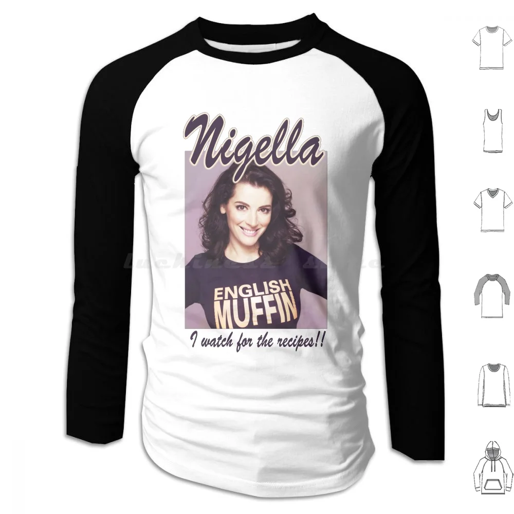 

Нигерила... Я смотрю рецепты! Худи с длинным рукавом Nigella Lawson Chef Icon Queen Food английские маффины