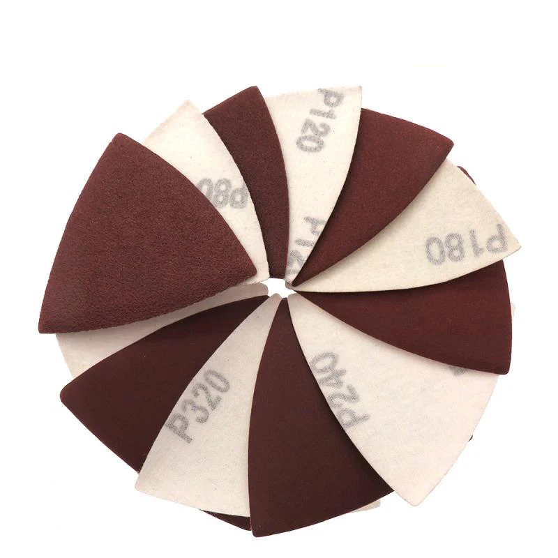 Шлифовальная бумага 80x80x80 мм Треугольная наждачная на липучке посадка