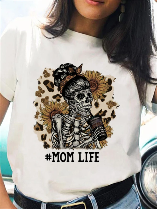 

Футболка женская с принтом «мама», модный топ с коротким рукавом, с графическим принтом, трендовая стильная рубашка для мамы, на лето