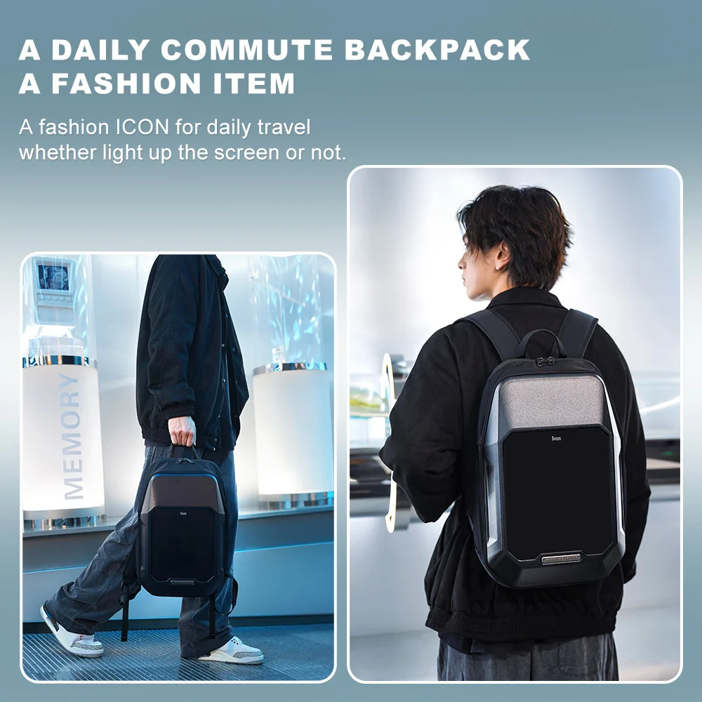 Инновационный рюкзак DIVOOM Cyberbag со светодиодной подсветкой локомотивный с