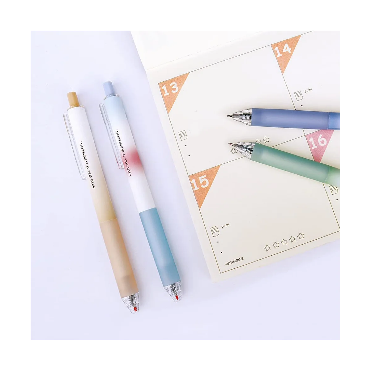 

6Pcs Retractable Gel Pens, 0.5Mm Fine Point, Black Ink Gel Pens