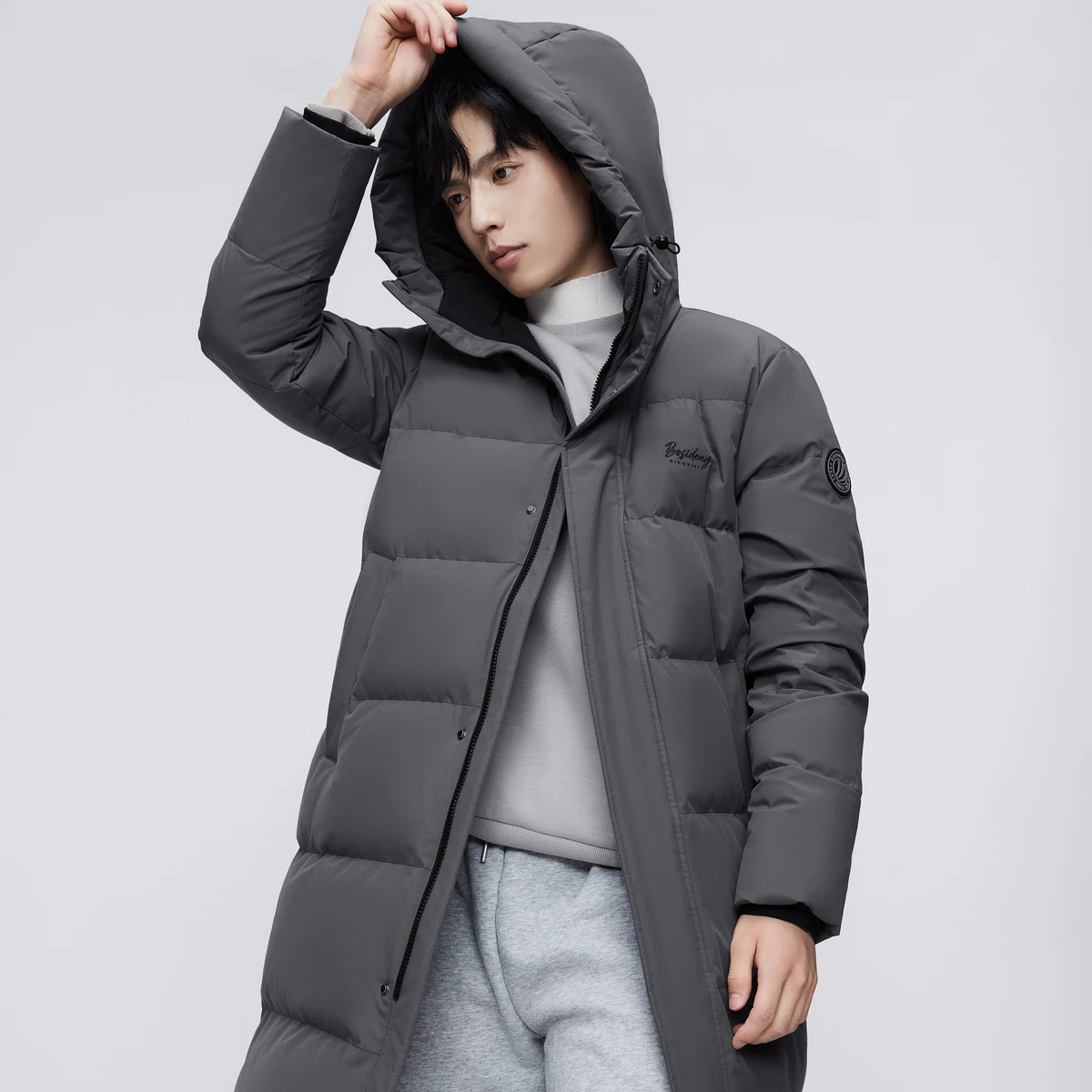 BOSIDENG глубокая зимняя куртка для мужчин X-Long теплая плотная пуховик Куртка с