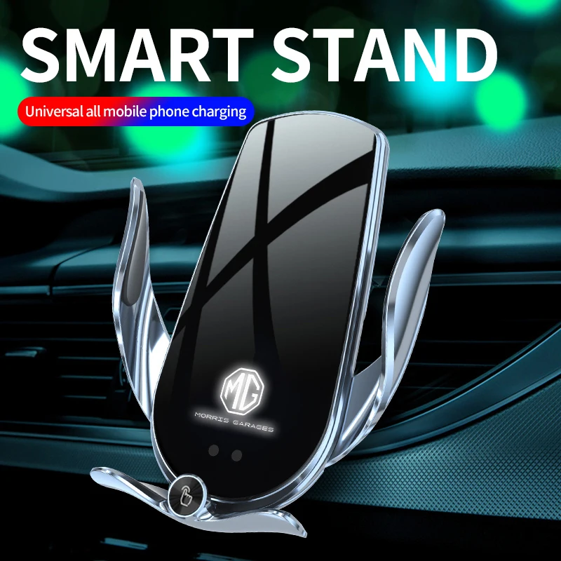 

Car Gravity Mobile Phone Holder 15W Wireless Charger Vent Phone Holder For MG ZS GS 5 Gundam 350 Parts TF GT 6 Accessories