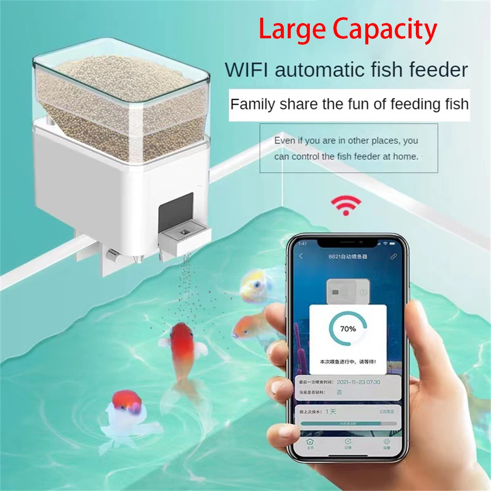 

Automatic Aquarium Fish Tank Feeder Timing/Wifi Wireless Smart Phone App Intelligent Speaker Voice Remote Control Fish Feeding