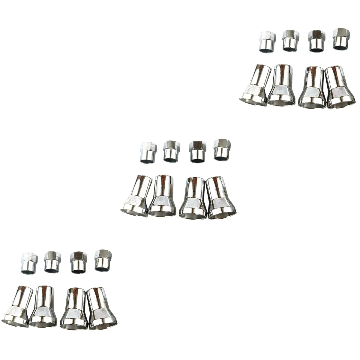 

12 Sets Decorate Tr413ac Decoration Tire Valve Stems Valves Sleeves Aluminum Alloy Cap