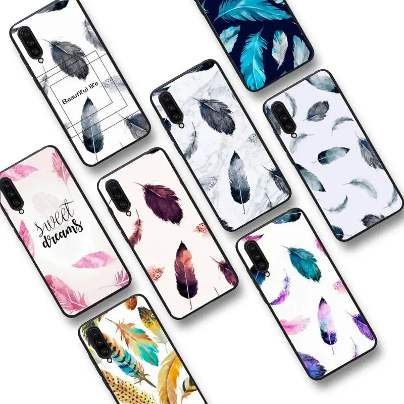

Feather Phone Case For Xiaomi mi9 mi8 F1 9SE 10lite note10lite Mi8lite Coque for xiaomi mi5x