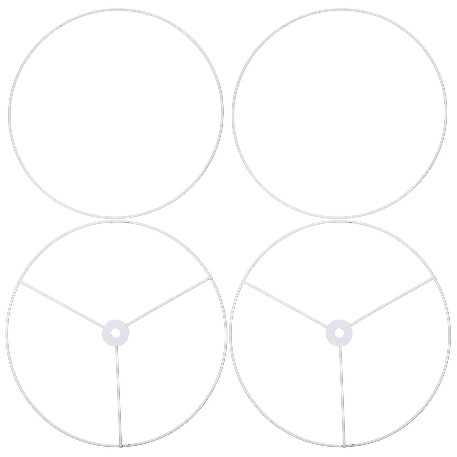 

2 Sets of Sturdy Premium Lampshade Frames Round Racks Iron Wire Lampshade Frame for Supporting Lampshade