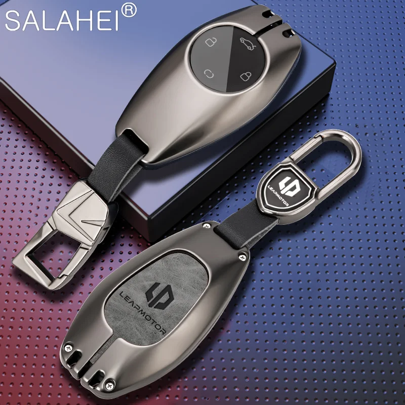 

Zinc Alloy Car Remote Key Fob Case Cover Bag For Leapmotor T03 S01 C11 C01 Type Protector Shell Keyless Keychain Accessories