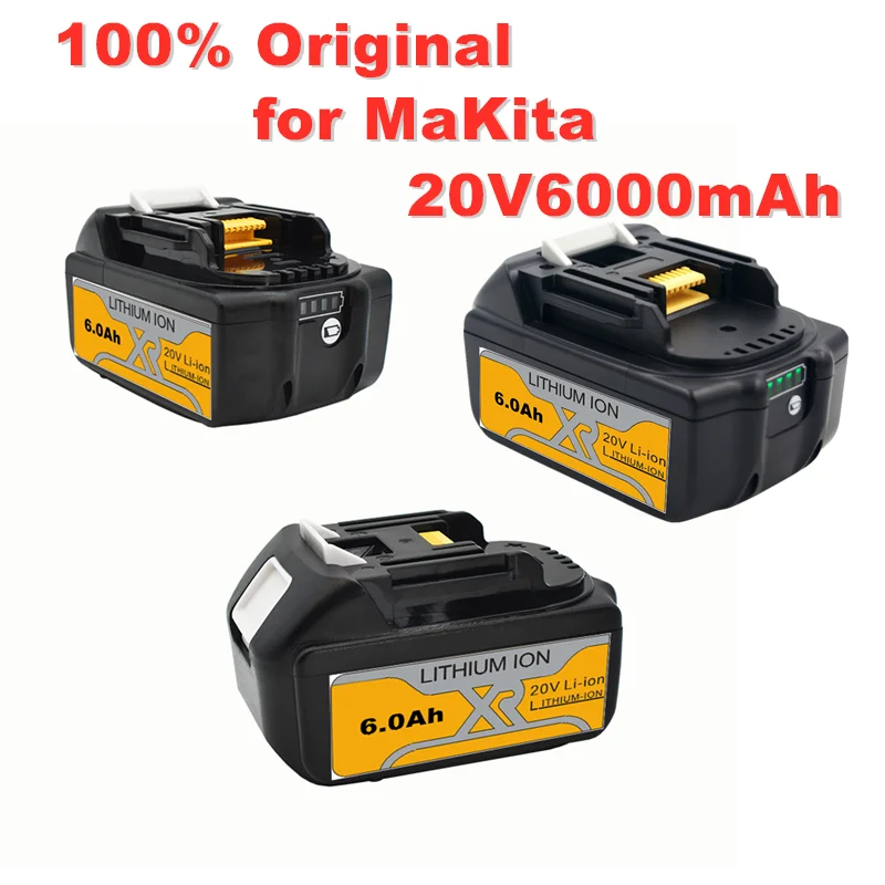 

Newest Improved BL1860 Battery 20 V 6000mAh Lithium Ion for Makita 18 v Battery BL1840 BL1850 BL1830 BL1860B LXT 400
