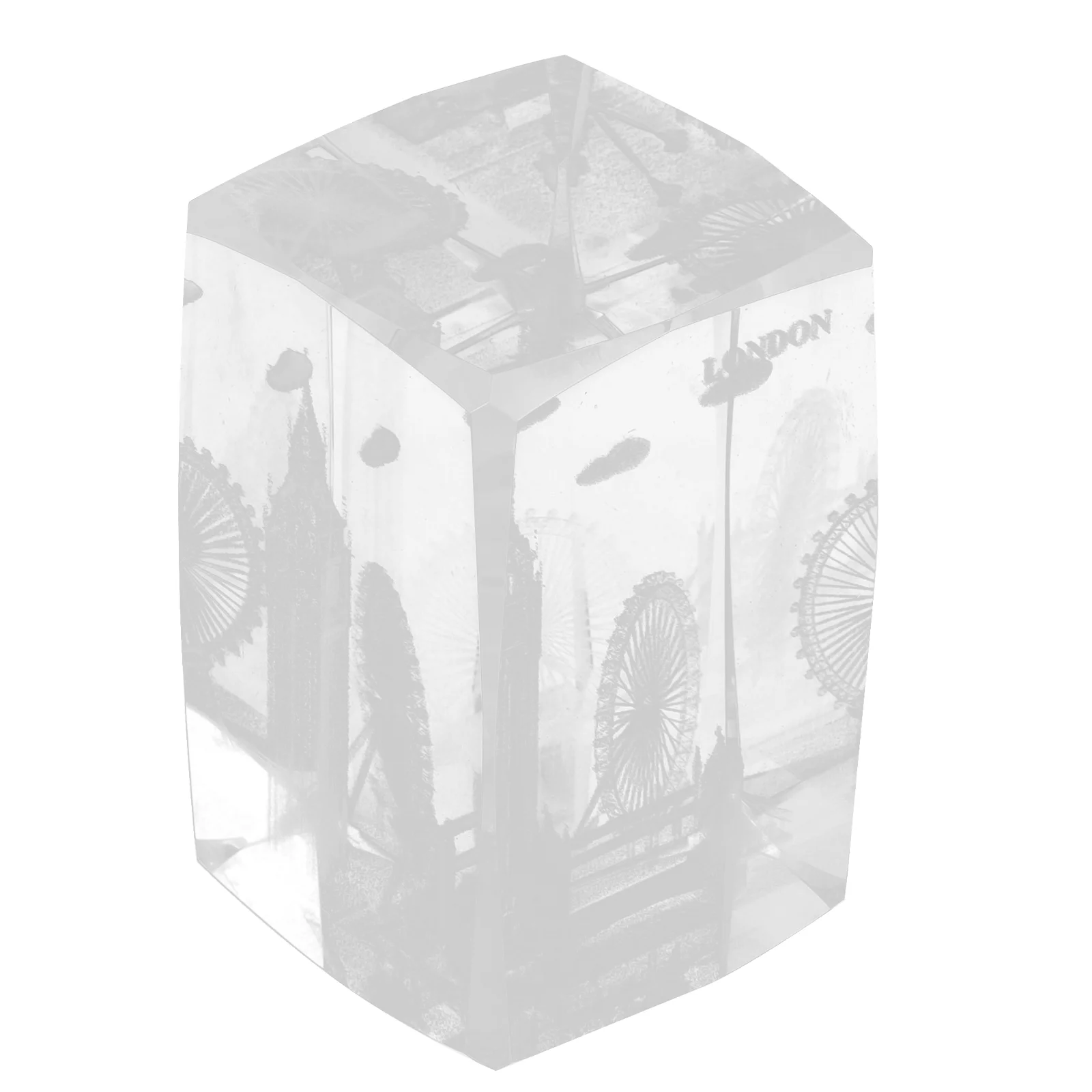 

Home Decor Engraved Decors Centerpiece Crystal Ornaments Cube Engraving Figurine White Decoration Travel