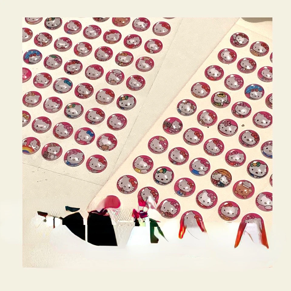 

Hello Kitty Stationery Crystal Diamond Gem Sticker Cute Cartoon Anime Love Girl 3D Three-Dimensional Paste