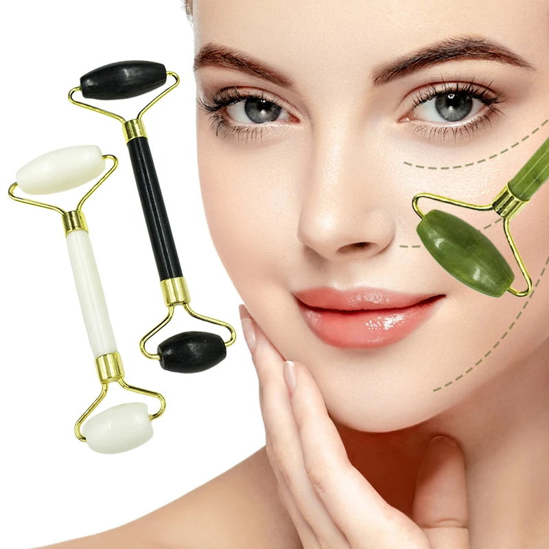 

Slimming Face Massager Roller Jade Stone Face Massager Thin Face Lift Anti Wrinkle Skin Massag Face Skin Care Tools Dropshipping