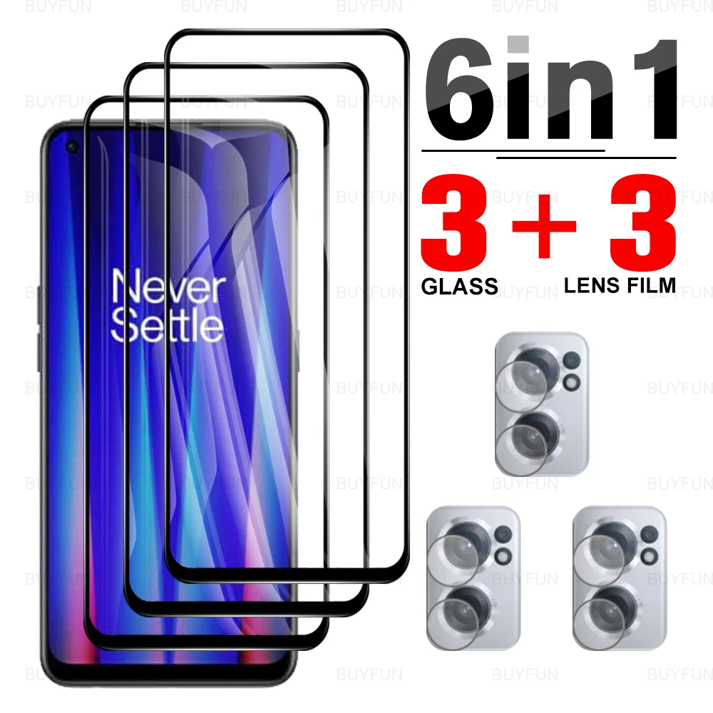 

6in1 lens film for oneplus nord ce 2 5g 6.43'' full cover front tempered glass for oneplus onepkus 1+ nord ce 2 protective glass