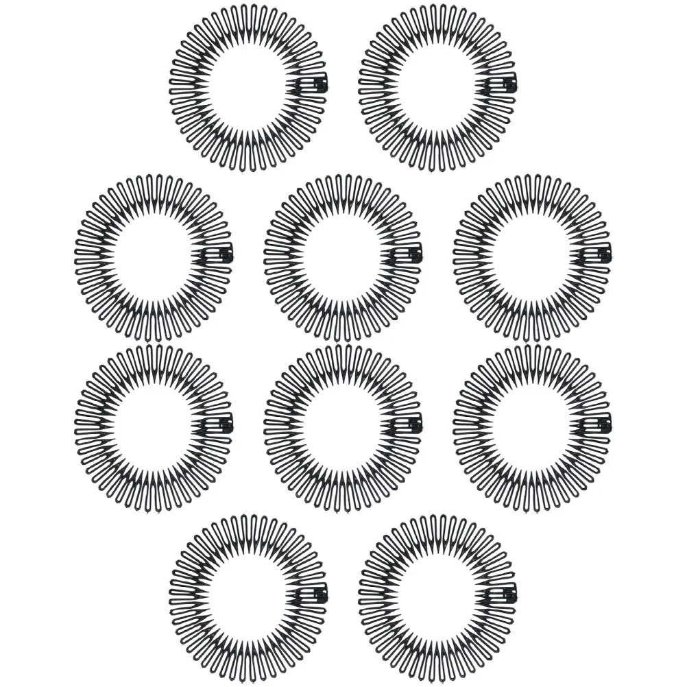 

10 Pcs Wide Tooth Comb Stretch Headbands Women Curly Hair Full Spring Wavy Plastic Miss Sports