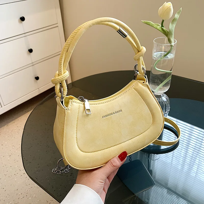 

Simple Luxury Designe Small Handbag For Women 2022 Shoulder Bag Korean Fashion High Quality PU Leather Crossbody Bags