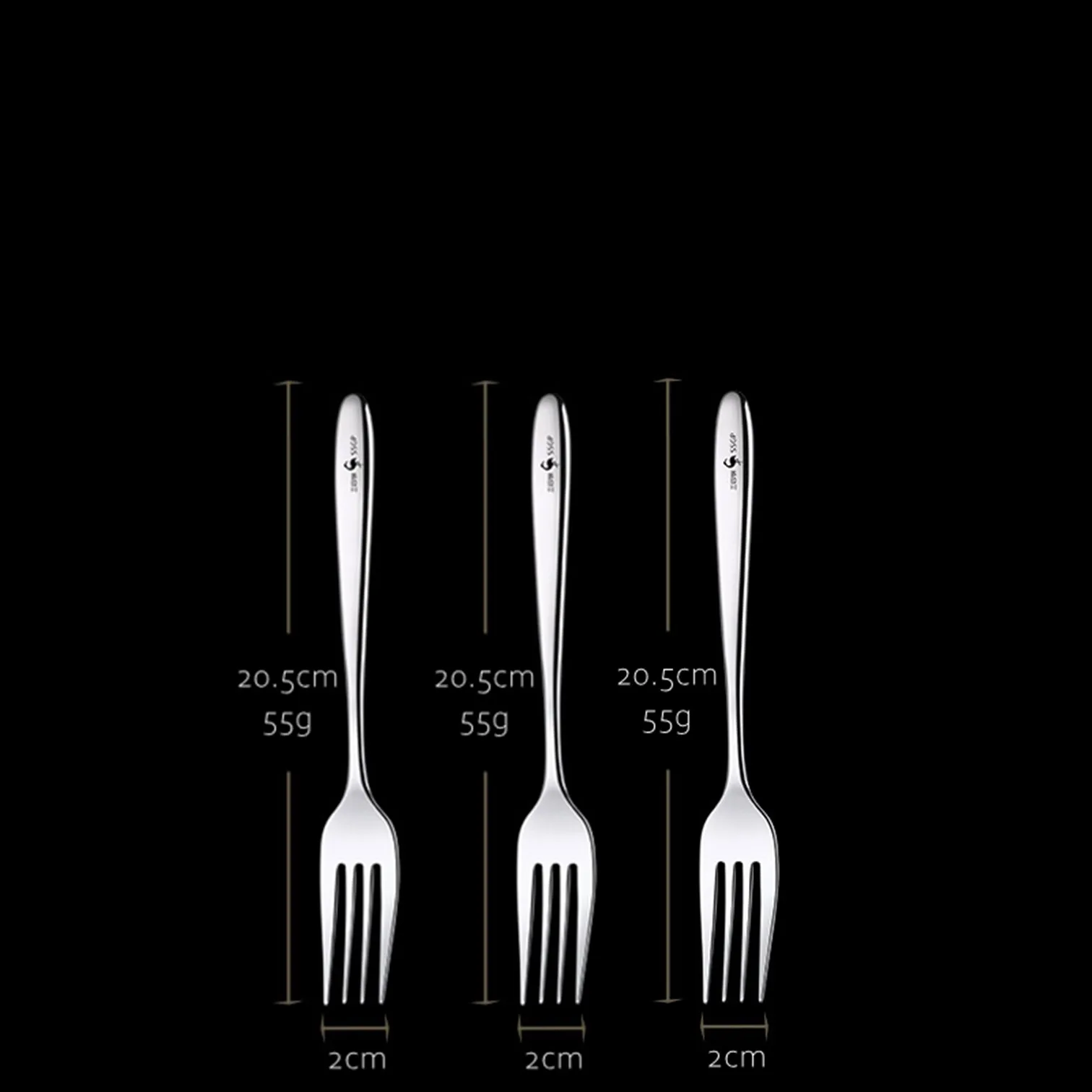 Вилки для стейка из нержавеющей стали 316, набор из 3 штук