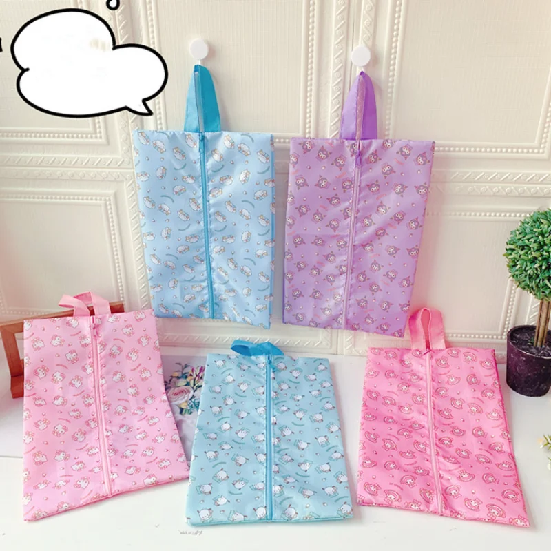 

Sanrio Kuromi Hello Kitty помпон пурин аниме кавайная водонепроницаемая сумка для обуви полотенце сумка для хранения одежды сумка для обуви спортивна...