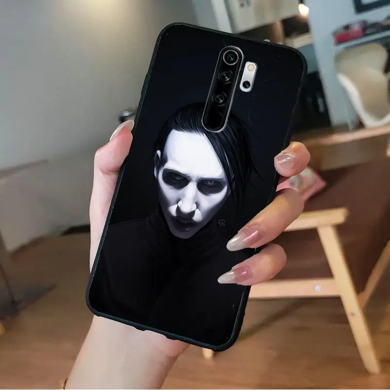 Чехол для телефона Marilyn Manson для Xiaomi Redmi Note10pro note9 8pro 9C 5 7 9A 8T 9s mi11T pocox3nfc POCOF3 CC9E A3 A1 9T.