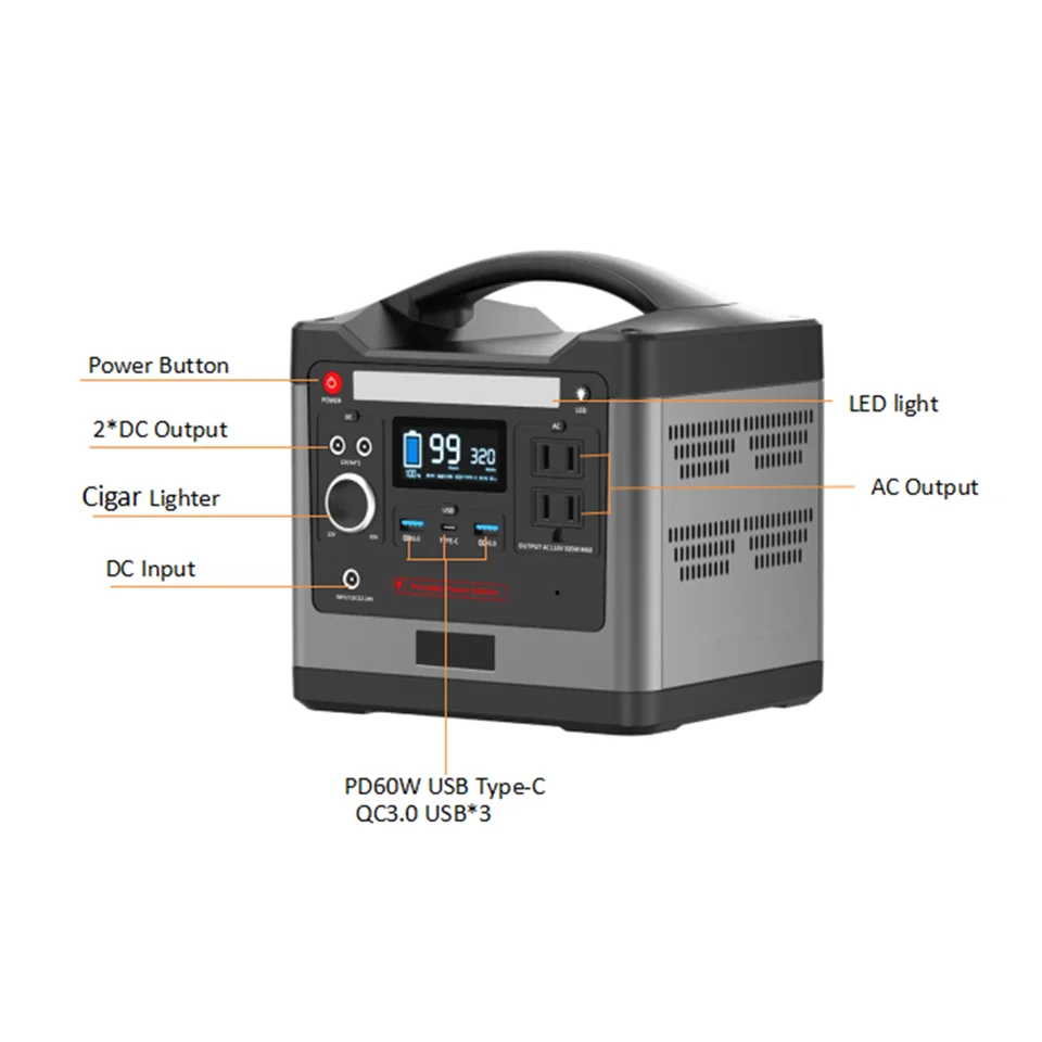 Литий-ионный аккумулятор 320 Вт 96000 мАч уличный источник питания для хранения
