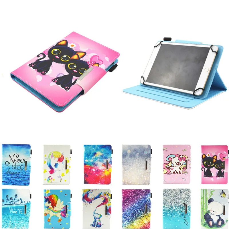 

Universal Cartoon Cover Case for Teclast T40 M40SE M40 M30 T10 T20 T30 Pro P20HD P20 P10S P10HD 10.1 Inch Tablet Stand Cases