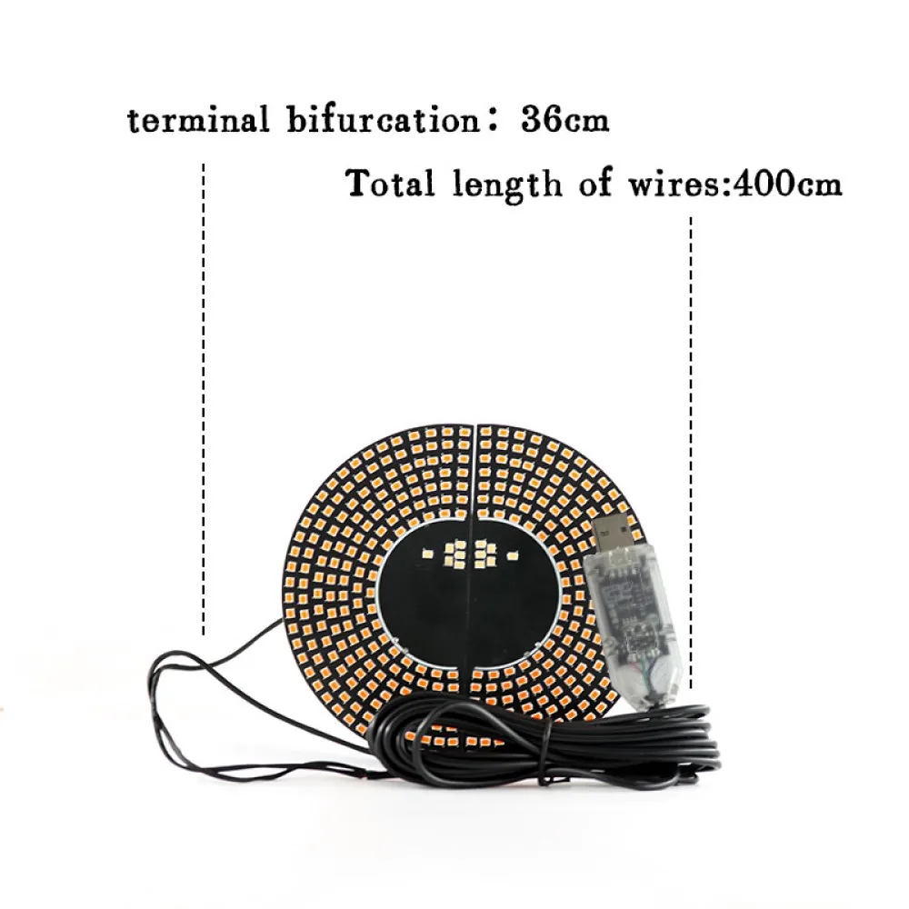 2 шт. декоративные треугольные глаза для автомобиля USB 5 В