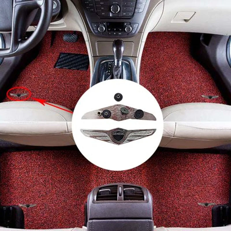 2 шт., автомобильные коврики с эмблемой для Hyundai Genesis Coupe G70 G80 G90 GV60 GV70 GV80 EV BH