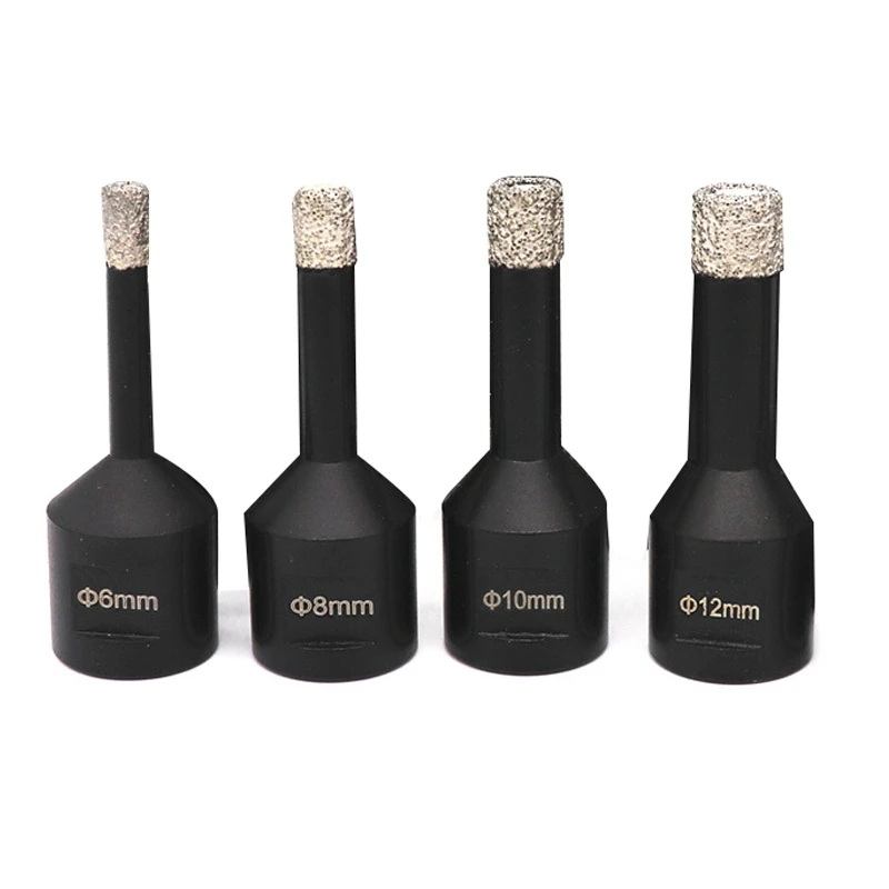 

Best 4Pcs 6-12Mm M14 Thread Dry Vacuum Brazed Diamond Drilling Hole Saw Ceramic Tile Hole Saw For Granite Marble Drill Bits
