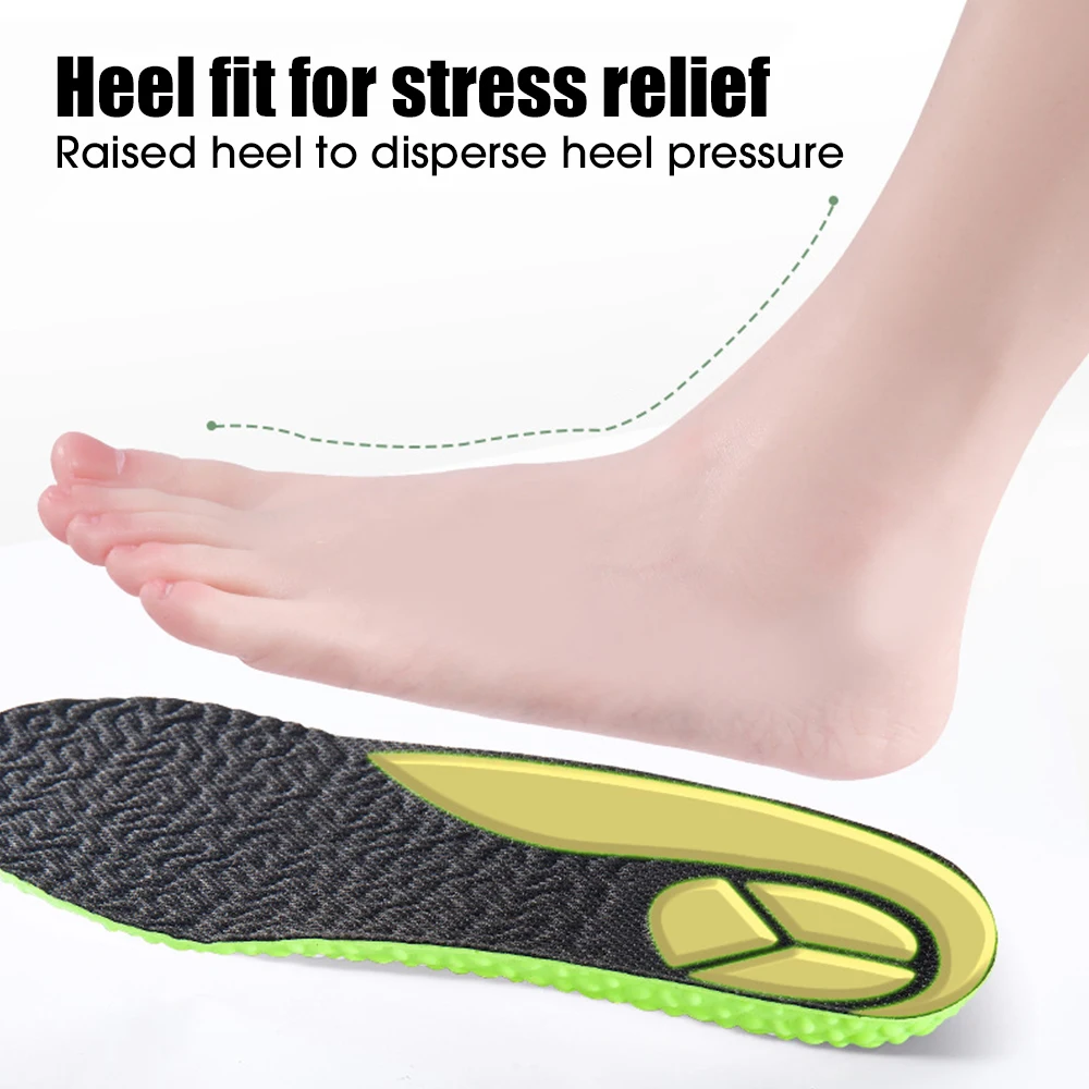 5D Sports Insoles Wormwood Deodorant Breathable Insole Plantar Fasciitis Orthopedic Shoe Pads Men Women Cushioning Inserts Pad