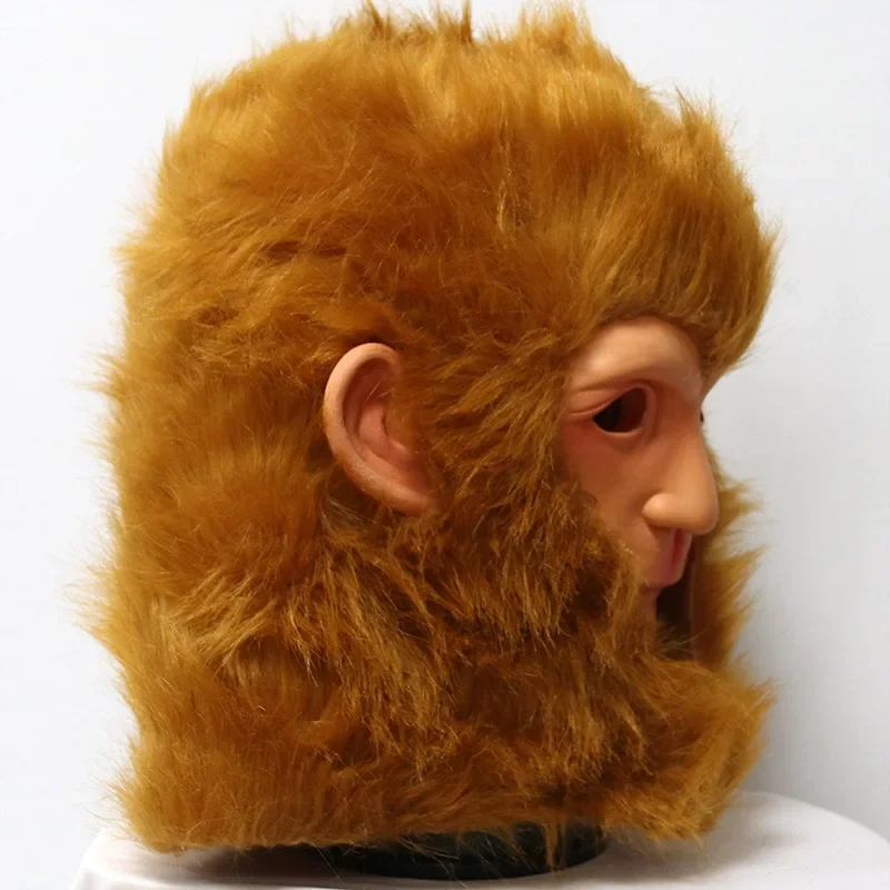 Черная миф Wukong Косплей латексная маска на все лицо золотые волосы Qi Tian Da Sheng