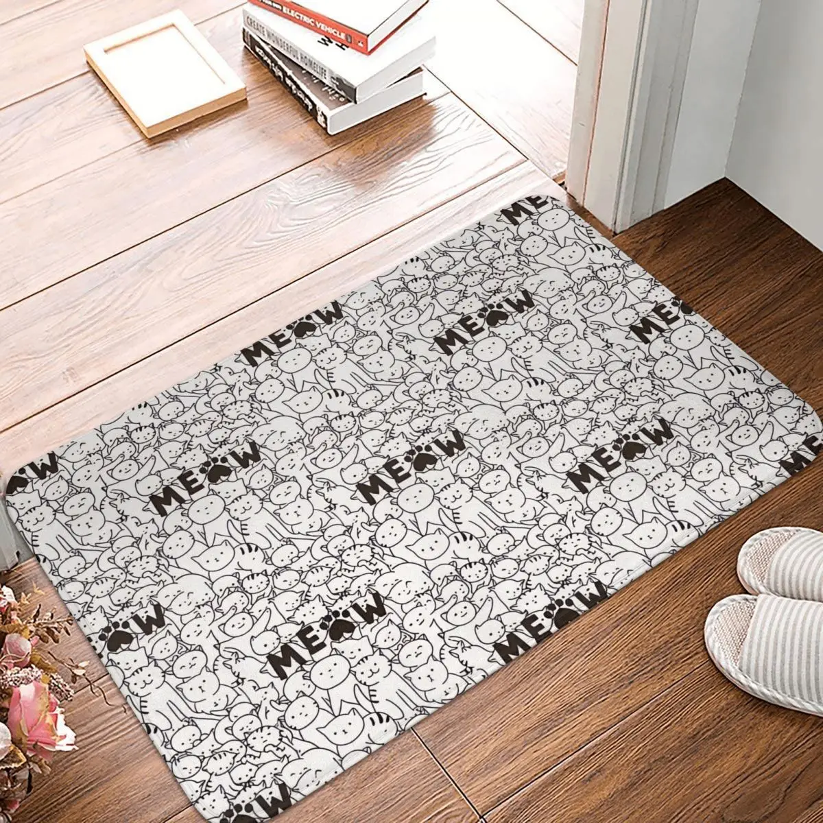 

Противоскользящий кухонный коврик с надписью «Meow Cat Paw»