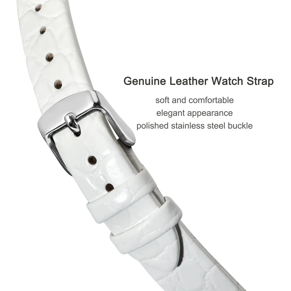 BISONSTRAP Genuine Leather Watch Straps 8mm 10mm 12mm 14mm 16mm 18mm 19mm 20mm for Lady Replacement Band Bracelet for smartwatch