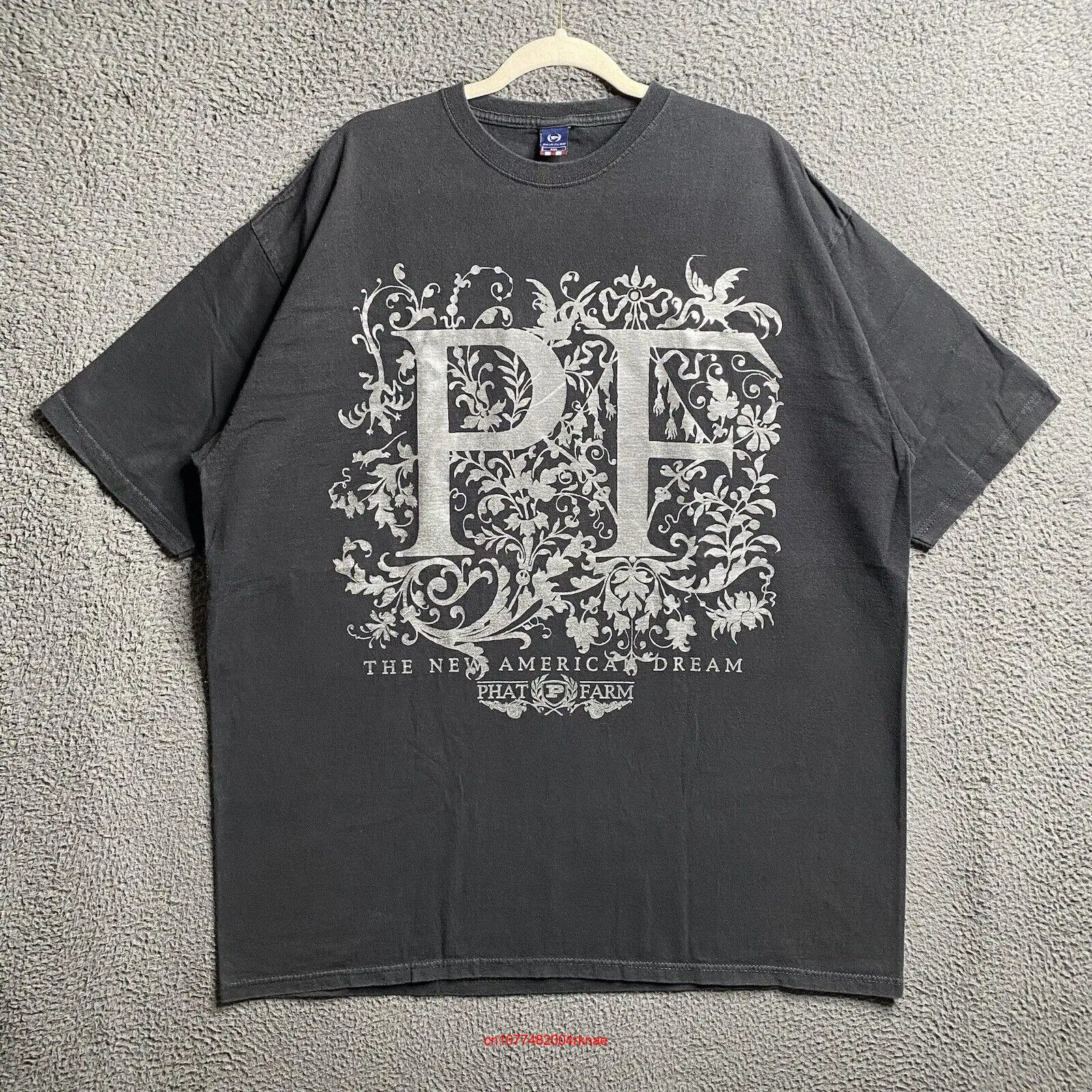 Винтажная Y2K Phat Farm Мужская футболка 3XL Сделано в США Гранж кибер длинный или