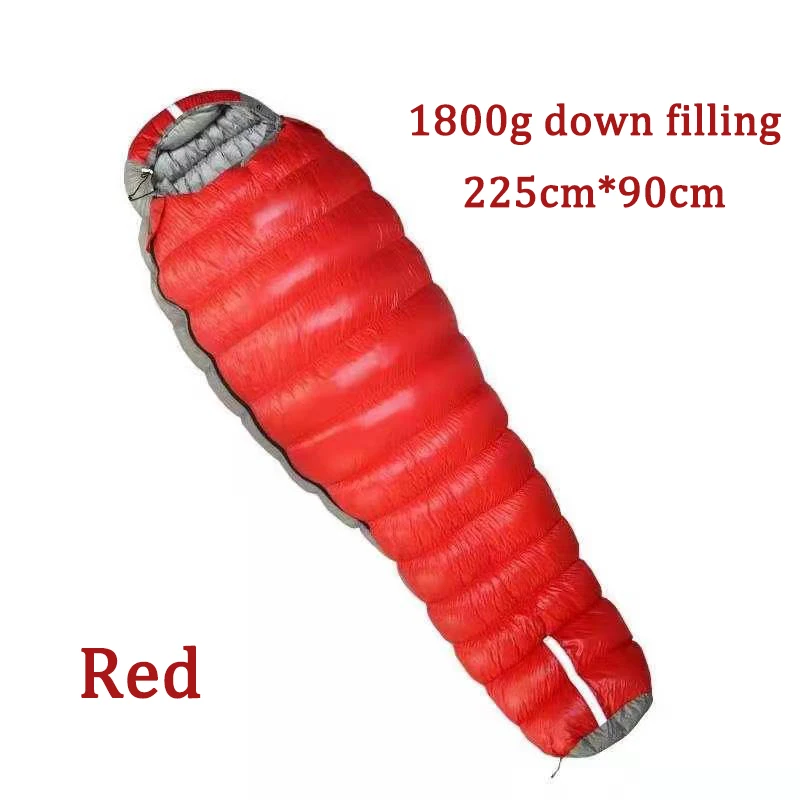 

Ультраяркий 225*90 см 1500 г/1800 г белый гусиный пух наполнитель для кемпинга уличный удобный зимний спальный мешок для сна